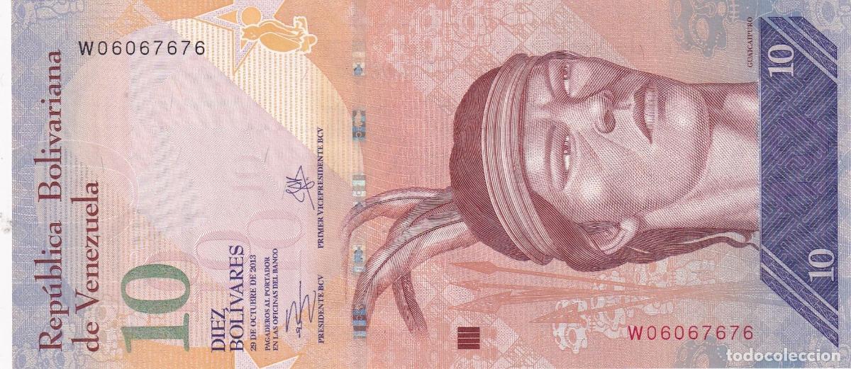 Internationale Banknoten: CRBX2547 BILLETE VENEZUELA 10 BOLIVARES 2013 CAPICUA SIN CIRCULAR