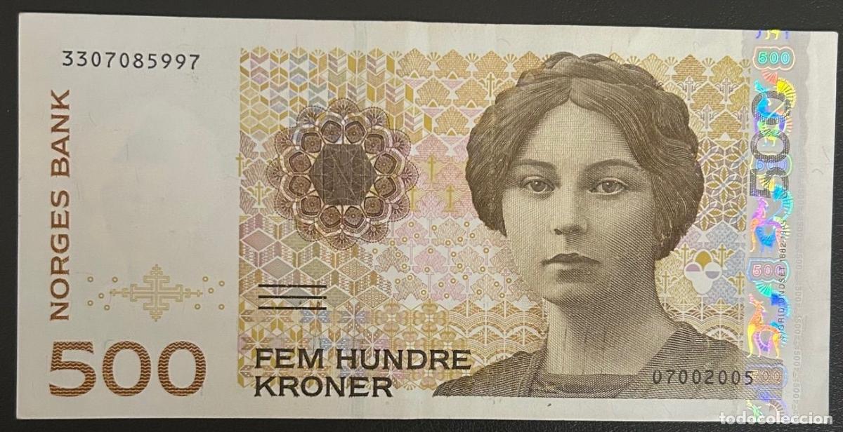 Billets internationaux: CRBX2577 BILLETE NORUEGA 500 CORONAS MBC+