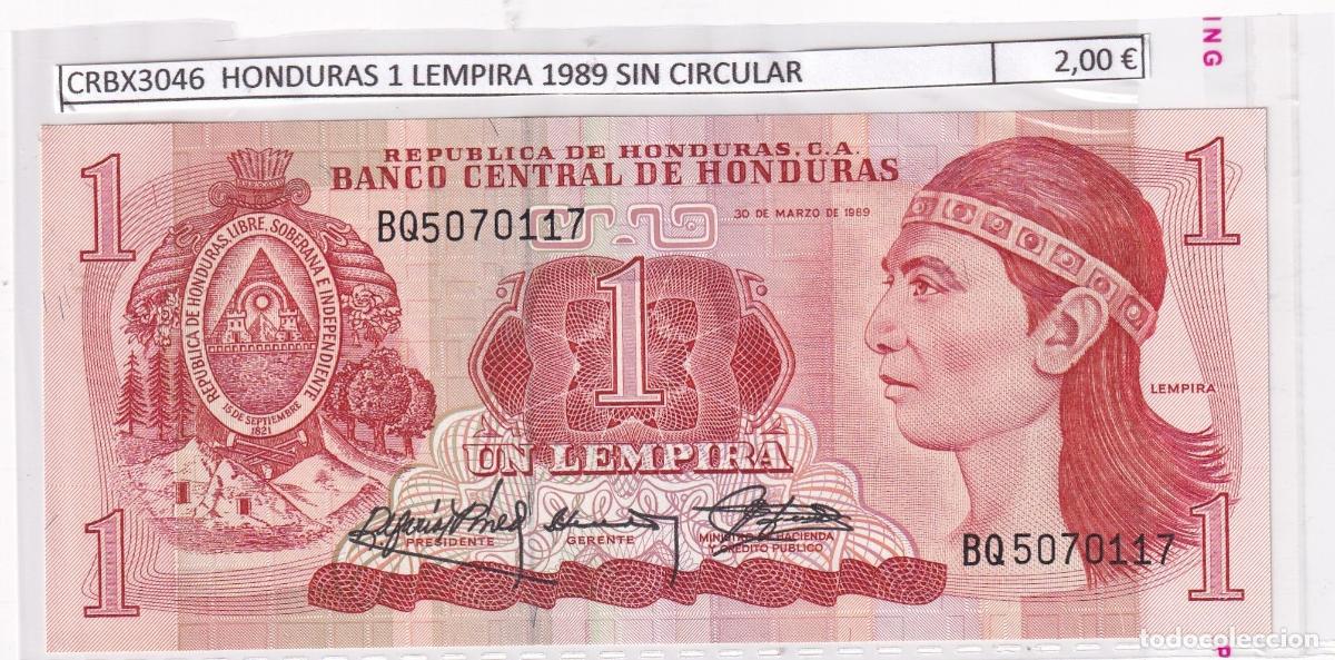 International Banknotes: CRBX3046 BILLETE HONDURAS 1 LEMPIRA 1989 SIN CIRCULAR
