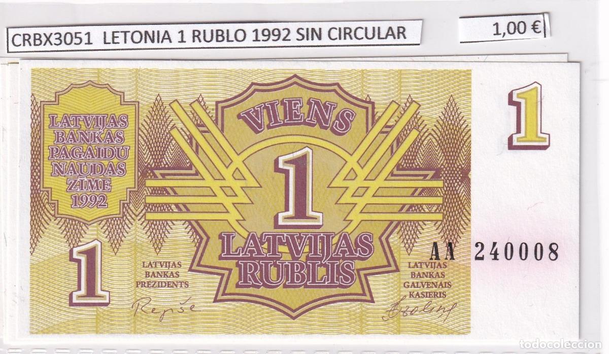 Banconote internazionali: CRBX3051 BILLETE LETONIA 1 RUBLO 1992 SIN CIRCULAR