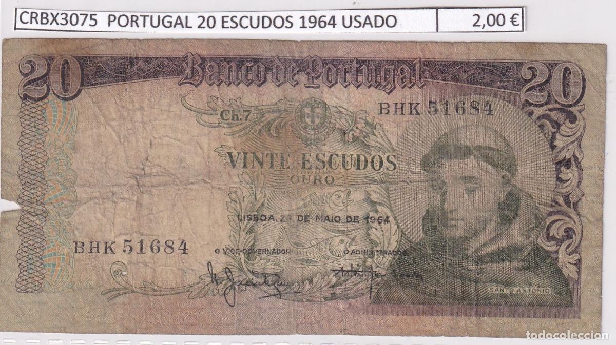 International Banknotes: CRBX3075 BILLETE PORTUGAL 20 ESCUDOS 1964 USADO