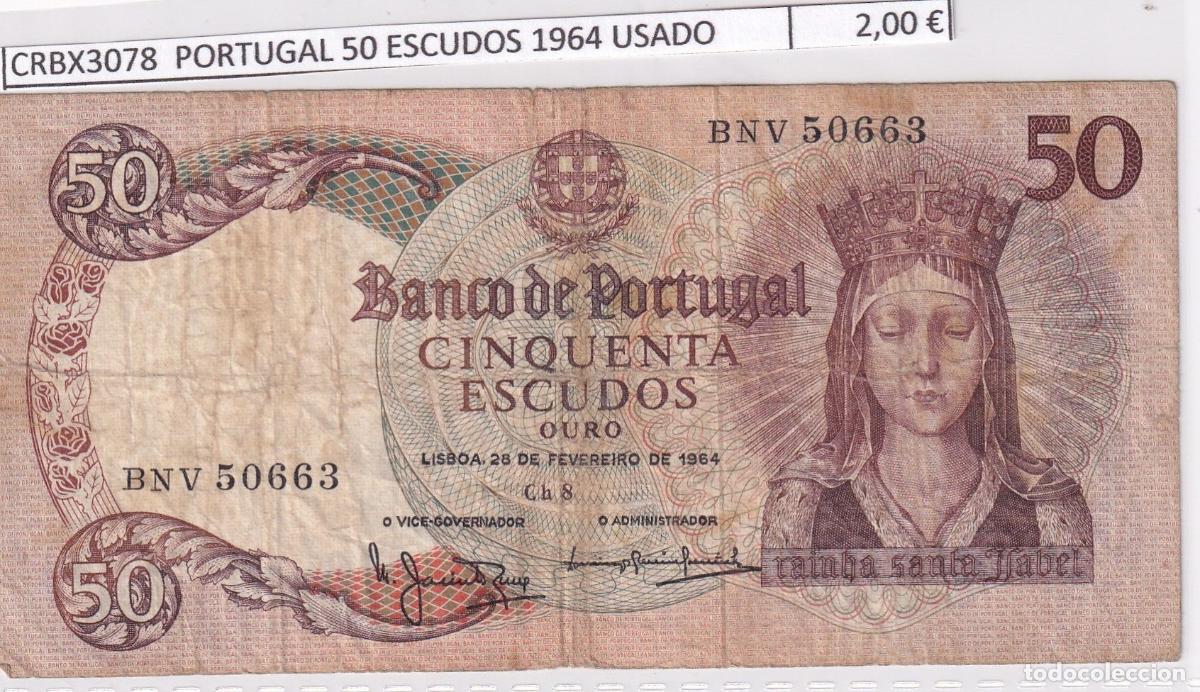 International Banknotes: CRBX3078 BILLETE PORTUGAL 50 ESCUDOS 1964 USADO