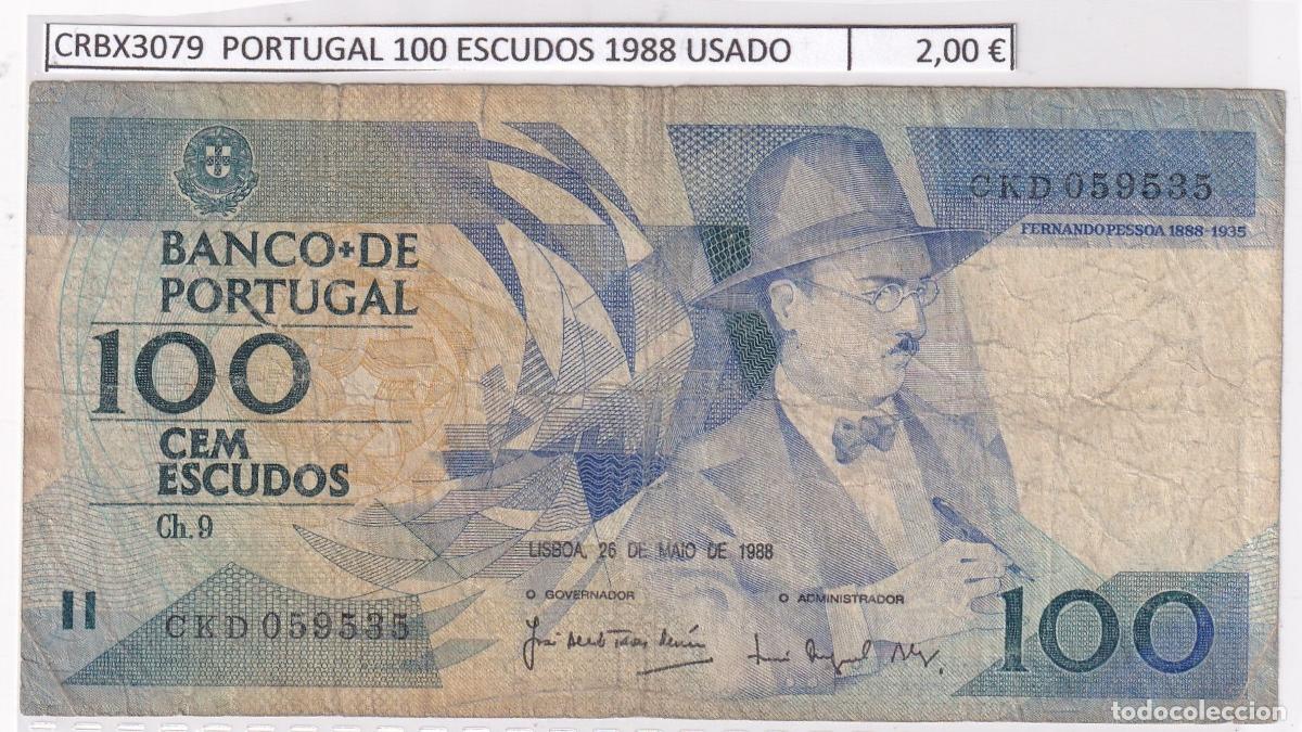 International Banknotes: CRBX3079 BILLETE PORTUGAL 100 ESCUDOS 1988 USADO