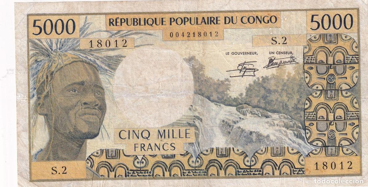 Internationale Banknoten: CRBX2495 BILLETE CONGO 5000 FRANCOS 1974-78 RESTAURADO