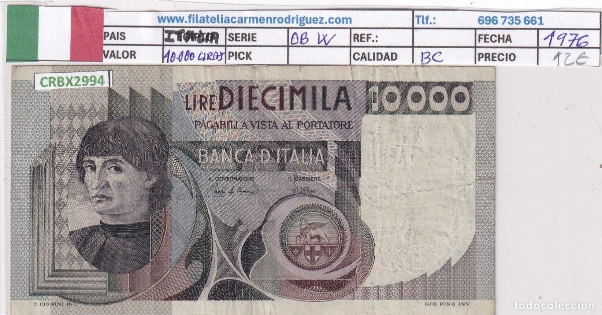 Internationale Banknoten: CRBX2994 BILLETE ITALIA 10000 LIRAS 1976 BC