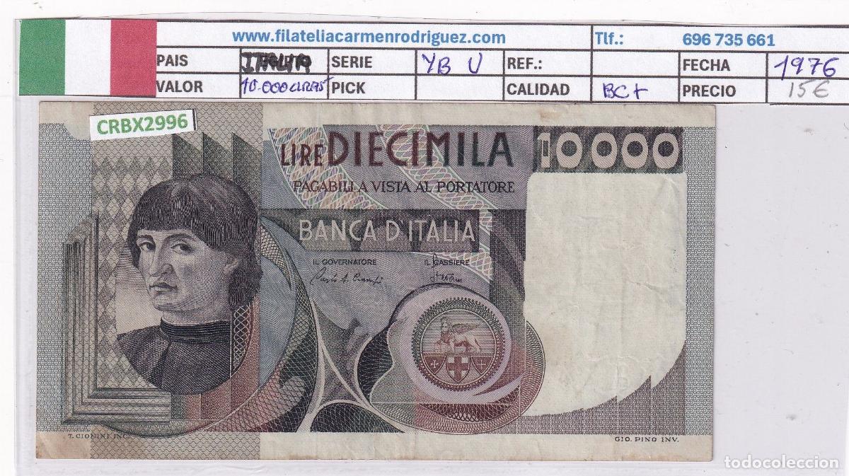 Internationale Banknoten: CRBX2996 BILLETE ITALIA 10000 LIRAS 1976 BC+
