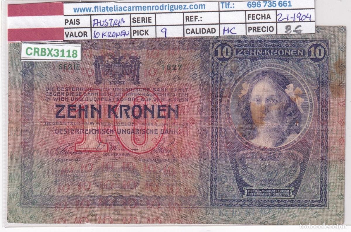 International Banknotes: CRBX3118 BILLETE AUSTRIA 10 KRONEN 1904 P-9 MC