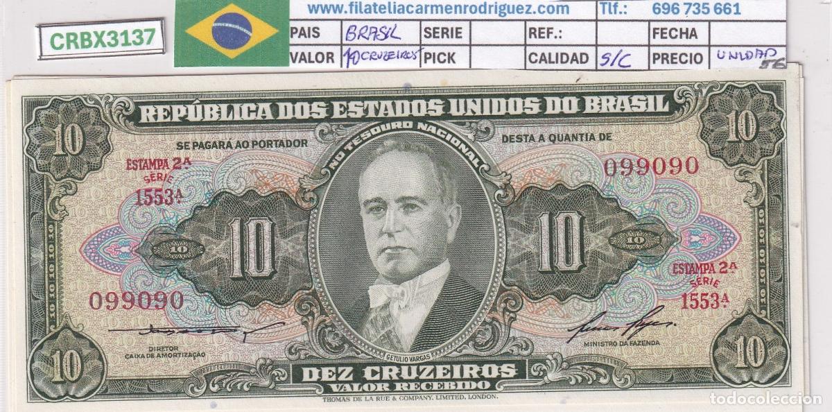 International Banknotes: CRBX3137 BILLETE BRASIL 10 CRUZEIROS SIN CIRCULAR