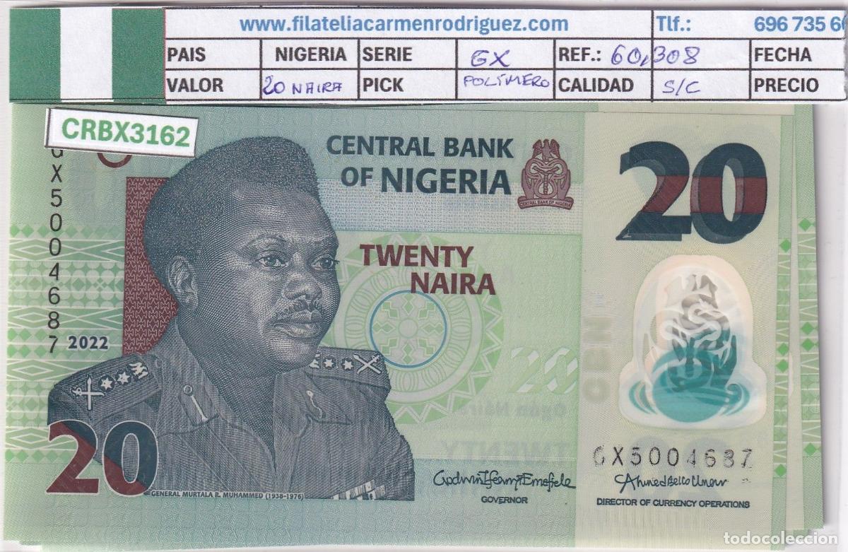 Billetes extranjeros: CRBX3162 BILLETE NIGERIA 20 NIARA 2022 SIN CIRCULAR