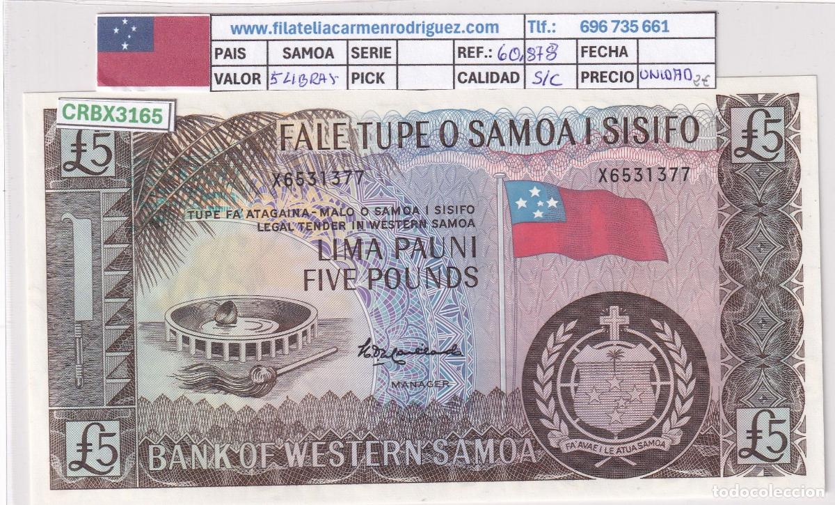 Billetes extranjeros: CRBX3165 BILLETE SAMOA 5 LIBRAS SIN CIRCULAR