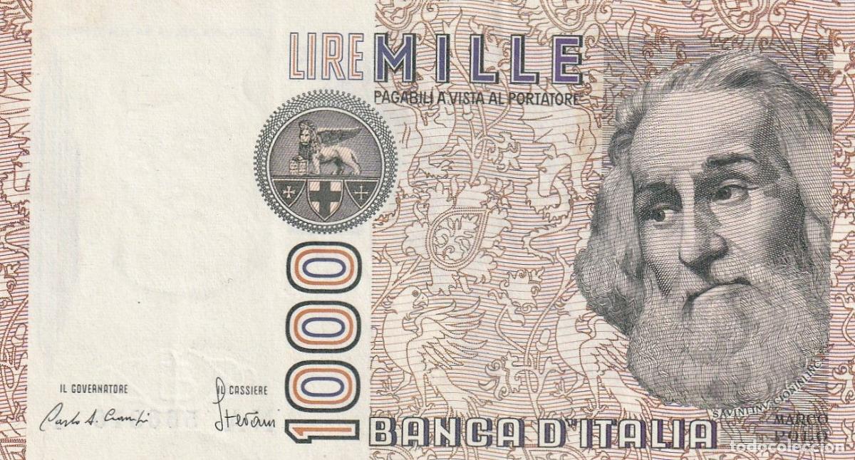 Billetes extranjeros: CRBX1699 BILLETE ITALIA 1000 LIRAS MBC