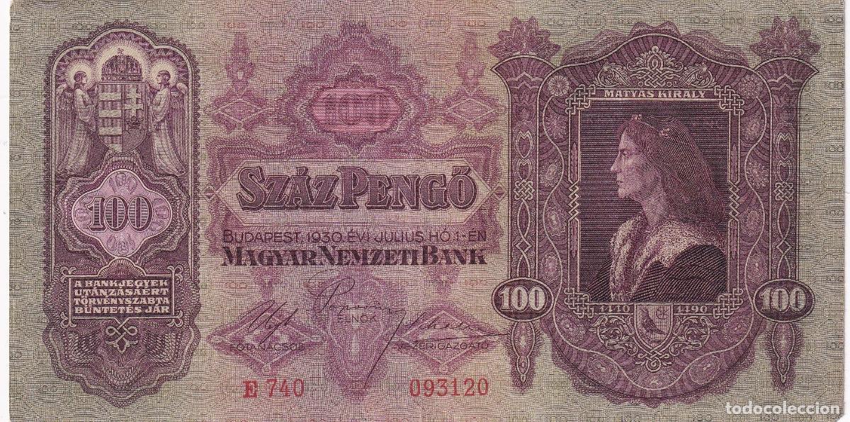 Billetes extranjeros: CRBX1765 BILLETE HUNGRIA 100 PENGO 1930 MBC