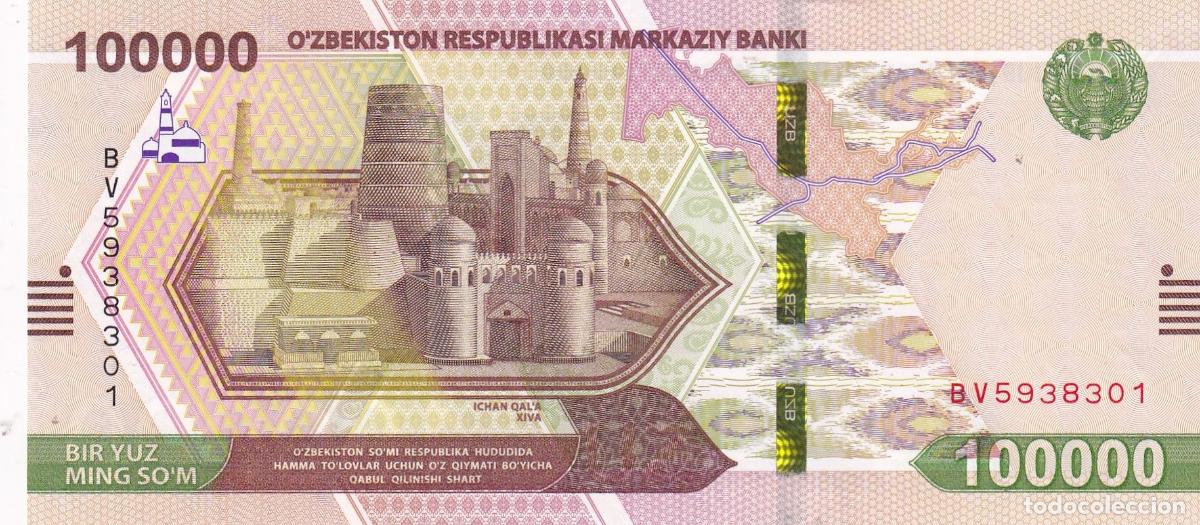 Billetes extranjeros: CRBX1843 BILLETE UZBEQUISTAN 100000 SUM 2021 SIN CIRCULAR