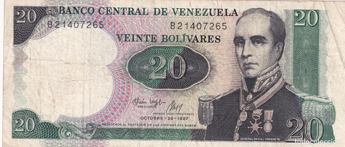 Billetes extranjeros: CRBX2369 BILLETE VENEZUELA 20 BOLIVARES 1987 USADO