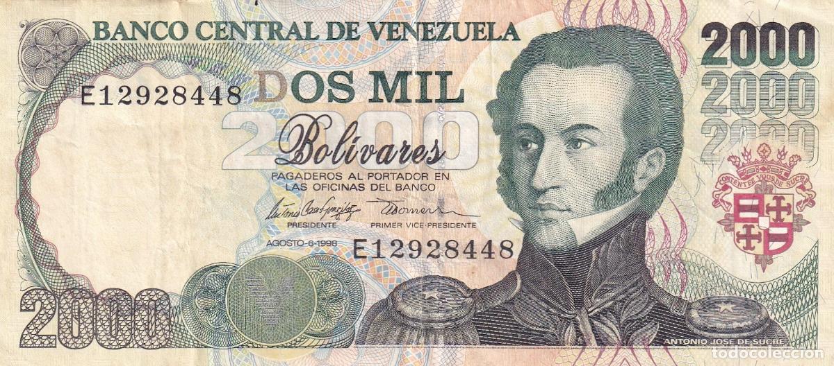 Billetes extranjeros: CRBX2385 BILLETE VENEZUELA 2000 BOLIVARES 1998 MBC