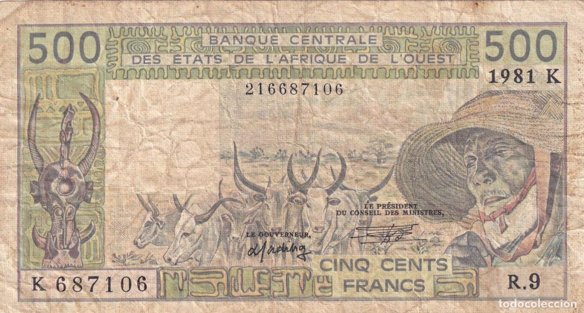 Billets internationaux: CRBX2603 BILLETE AFRICA OESTE (SENEGAL) 500 FRANCOS 1981 MC