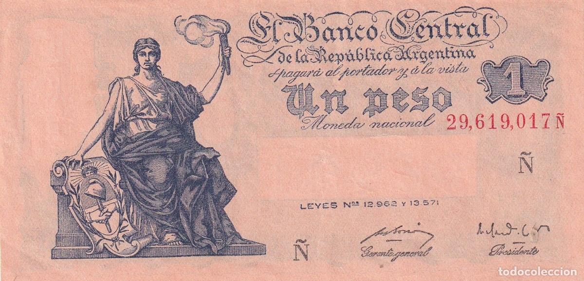 Billets internationaux: CRBX2605 BILLETE ARGENTINA 1 PESO MBC