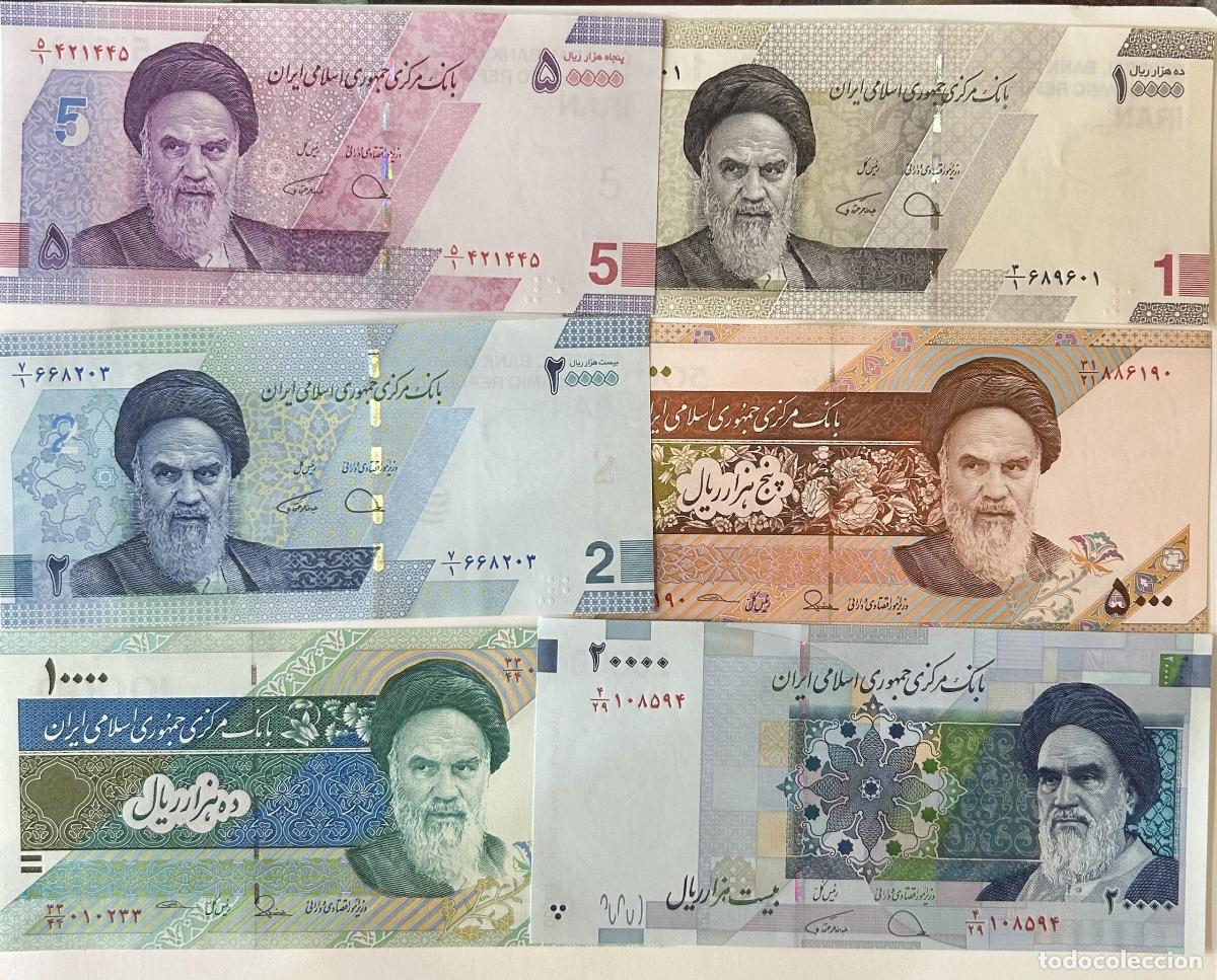 Billets internationaux: CRBX2613 LOTE DE 6 BILLETES IRAN DIFERENTES