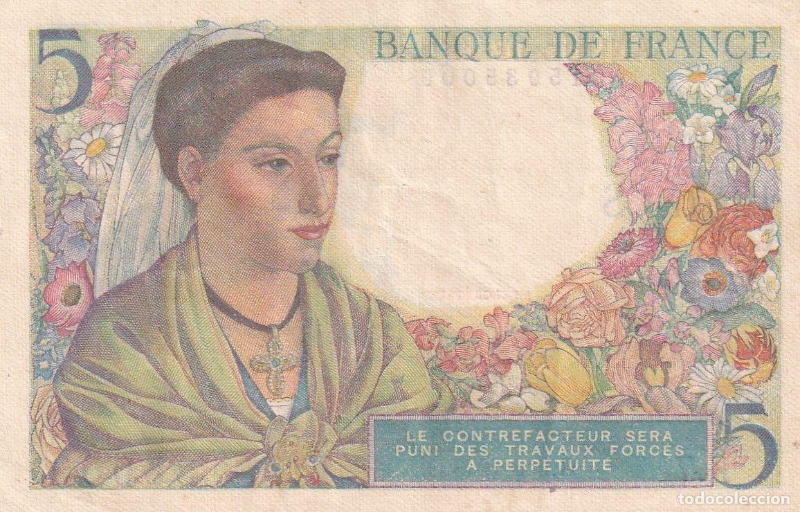 International Banknotes: CRBX2640 BILLETE FRANCIA 5 FRANCOS 1943 MBC