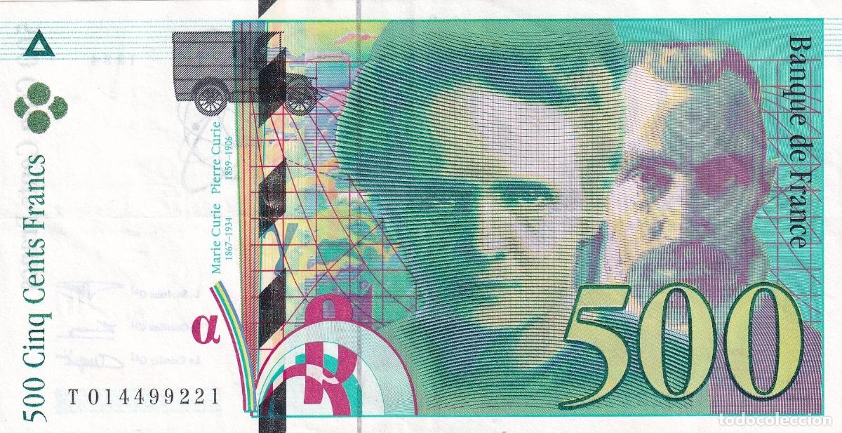 International Banknotes: CRBX2674 BILLETE FRANCIA 500 FRANCOS 1994 MBC+ SERIE T