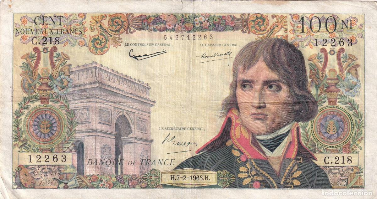 Billets internationaux: CRBX2718 BILLETE FRANCIA 100 NUEVOS FRANCOS 1963 MBC-