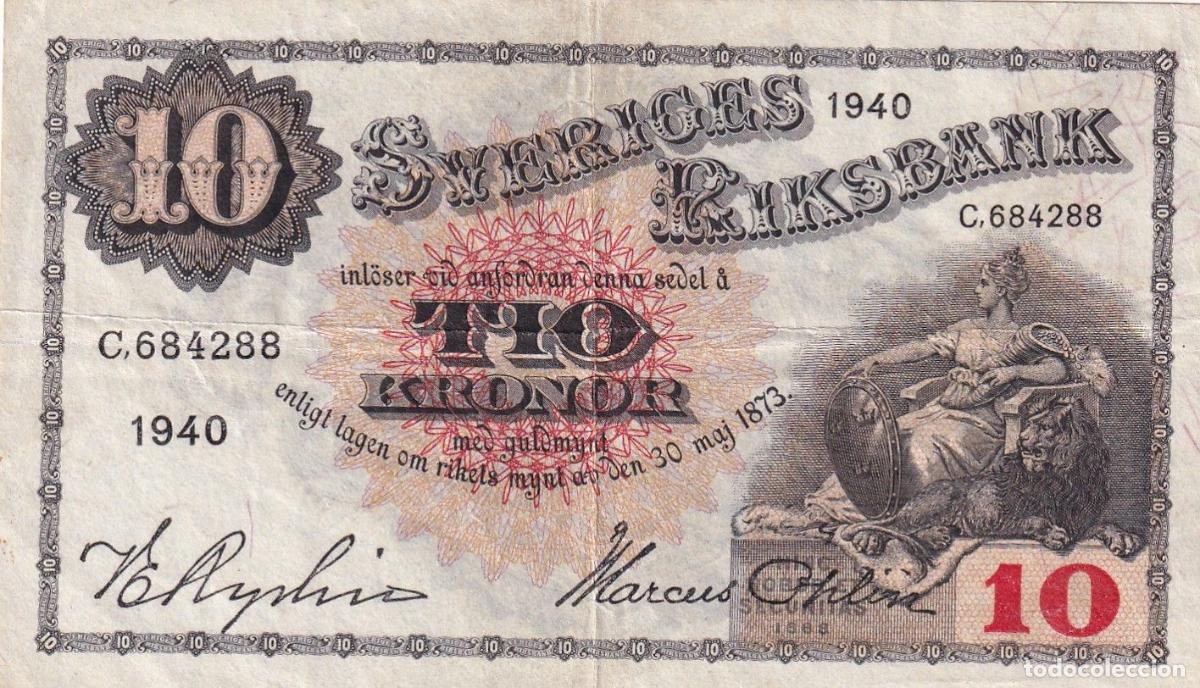 Billets internationaux: CRBX2793 BILLETE SUECIA 10 KRONOR 1940 SERIE C MBC
