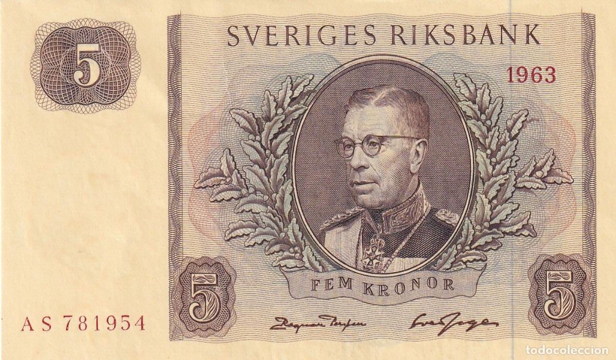 Billets internationaux: CRBX2798 BILLETE SUECIA 5 KRONOR 1963 SERIE AS EBC+