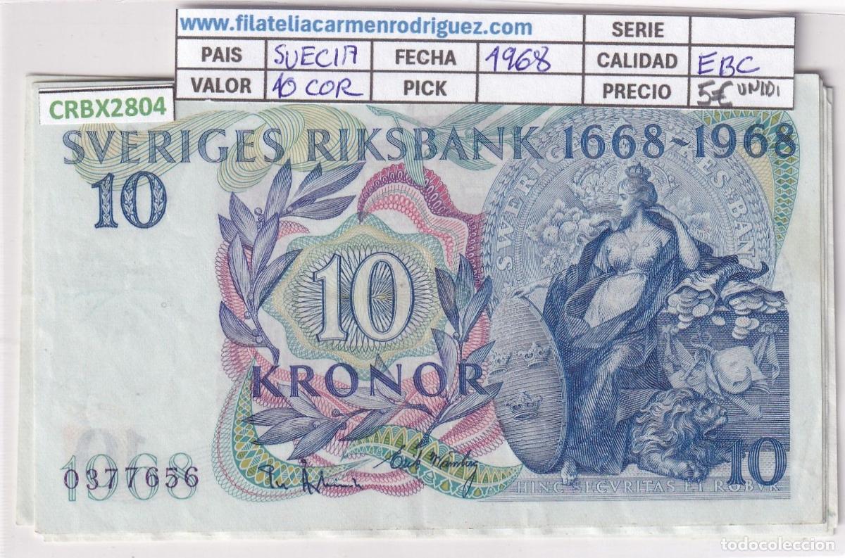 Billets internationaux: CRBX2804 BILLETE SUECIA 10 KRONOR 1968 EBC