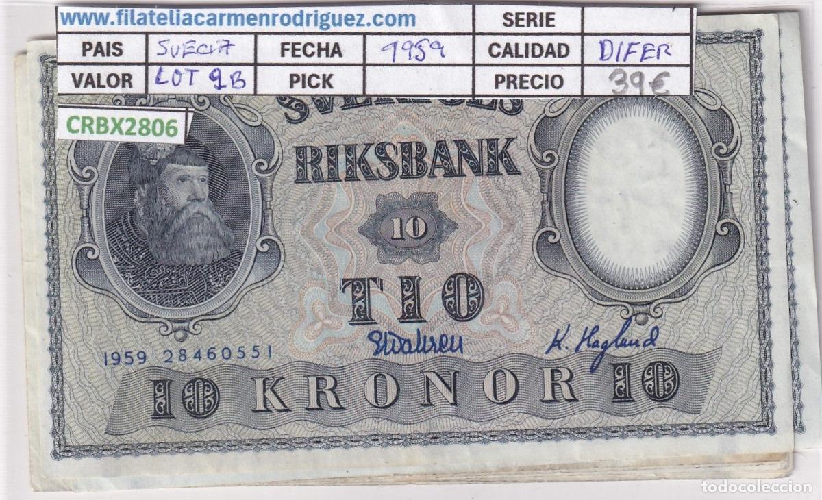 Billets internationaux: CRBX2806 LOTE 9 BILLETES SUECIA 10 KRONOR 1959 DIF. CALIDADES