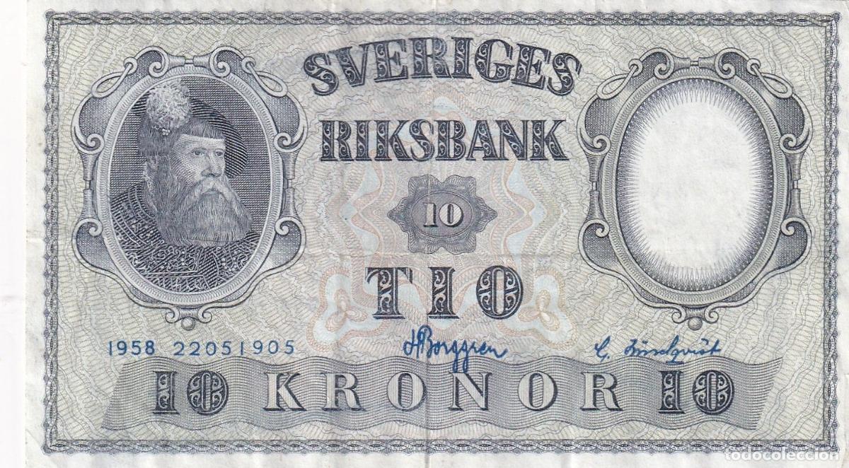 Billets internationaux: CRBX2807 BILLETE SUECIA 10 KRONOR 1958 BC