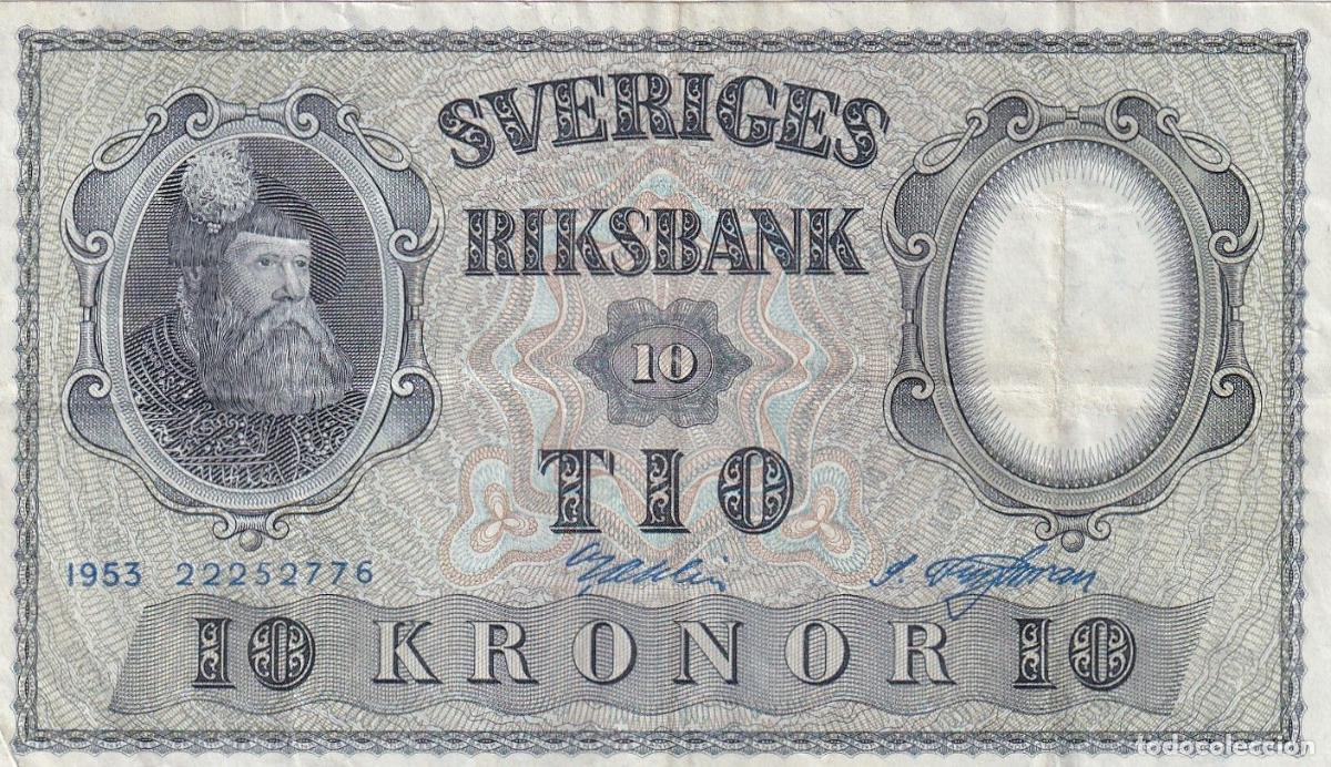 Billetes extranjeros: CRBX2809 BILLETE SUECIA 10 KRONOR 1953 BC