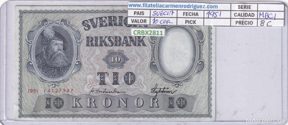 Billetes extranjeros: CRBX2811 BILLETE SUECIA 10 KRONOR 1951 MBC