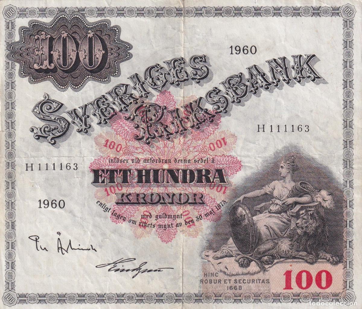 Billetes extranjeros: CRBX2820 BILLETE SUECIA 100 KRONOR 1960 SERIE H MBC