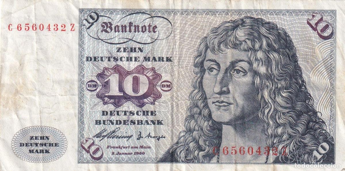 Billetes extranjeros: CRBX2824 BILLETE ALEMANIA 10 MARCOS 1960 BC