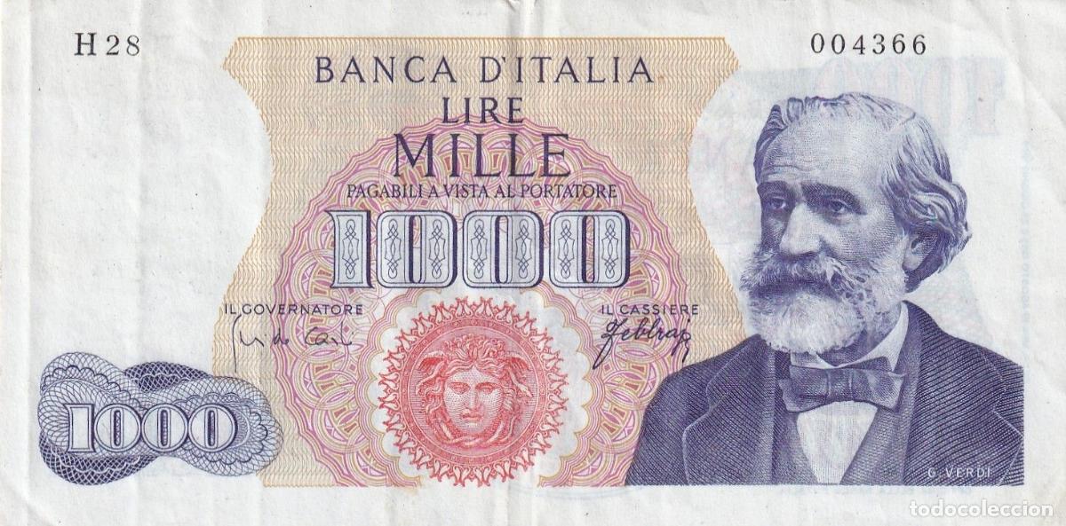 Billetes extranjeros: CRBX2829 BILLETE ITALIA 1000 LIRAS 1962 BC+