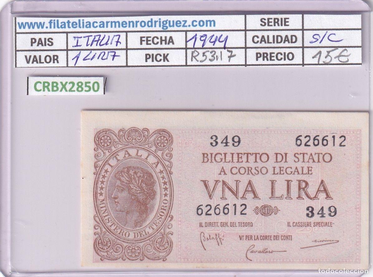 Banconote internazionali: CRBX2850 BILLETE ITALIA 1 LIRA 1944 SIN CIRCULAR