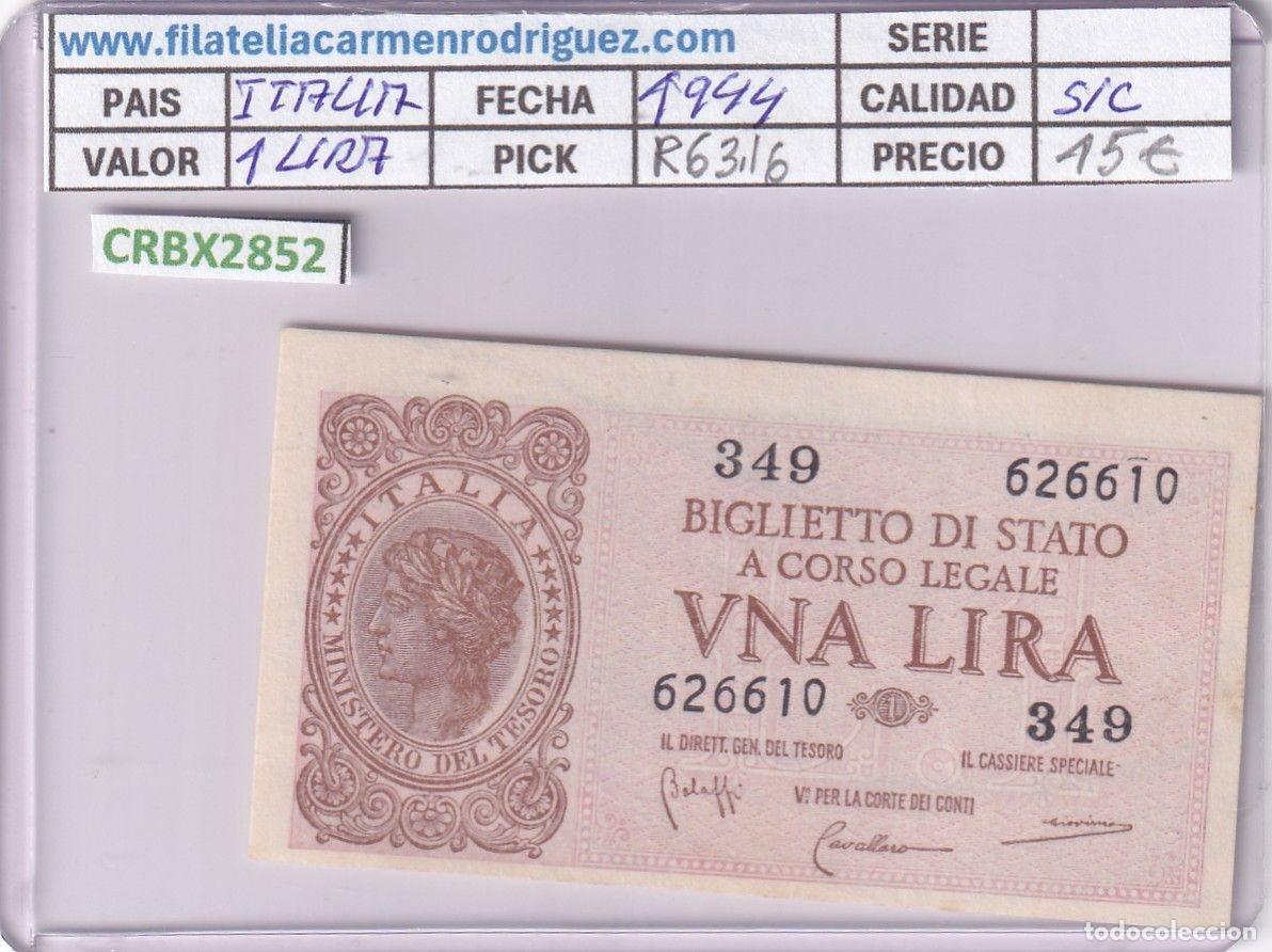 Banconote internazionali: CRBX2852 BILLETE ITALIA 1 LIRA 1944 SIN CIRCULAR