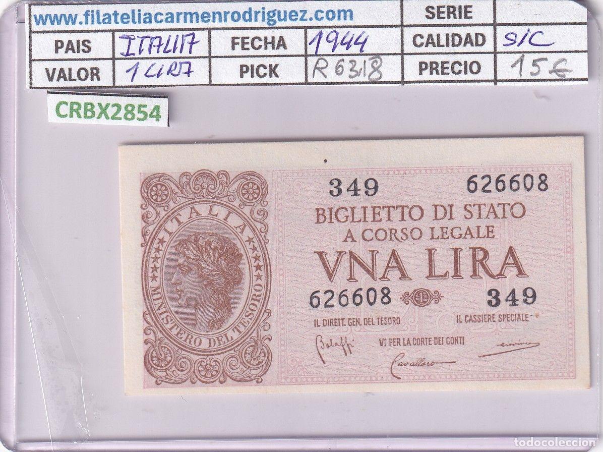 Banconote internazionali: CRBX2854 BILLETE ITALIA 1 LIRA 1944 SIN CIRCULAR