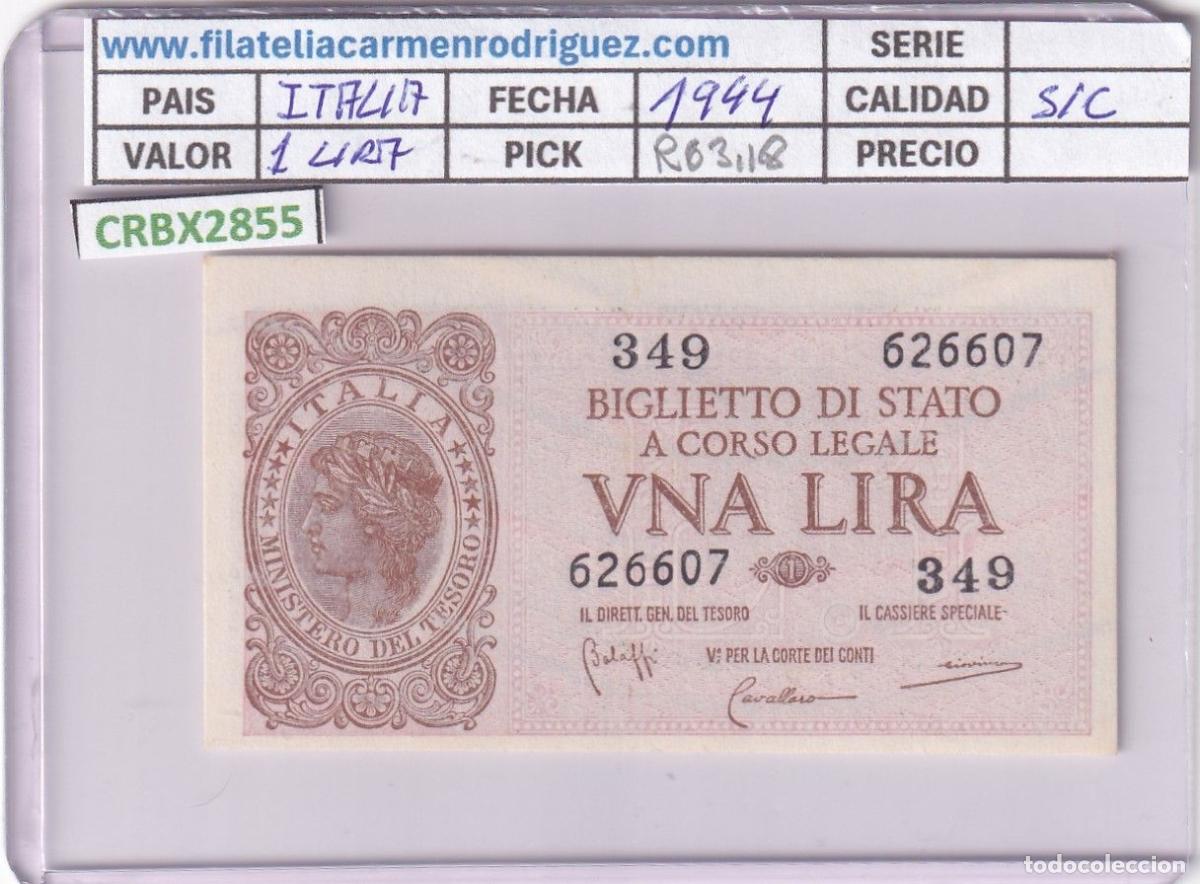 Banconote internazionali: CRBX2855 BILLETE ITALIA 1 LIRA 1944 SIN CIRCULAR