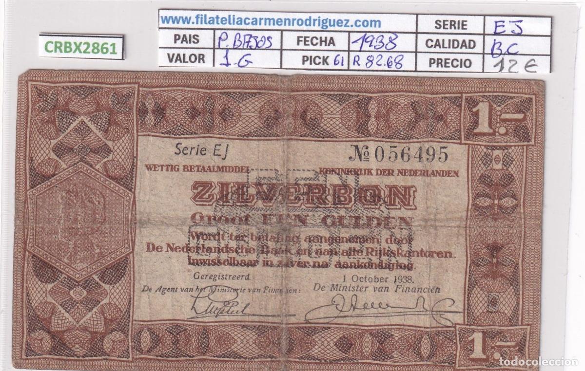 Billets internationaux: CRBX2861 BILLETE PAISES BAJOS 1 GULDEN 1938 P-61 BC