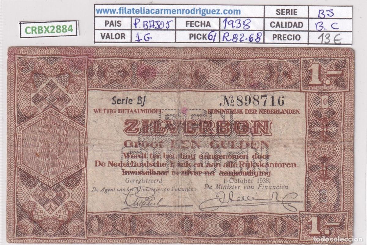 Internationale Banknoten: CRBX2884 BILLETE PAISES BAJOS 1 GULDEN 1938 P-61 BC