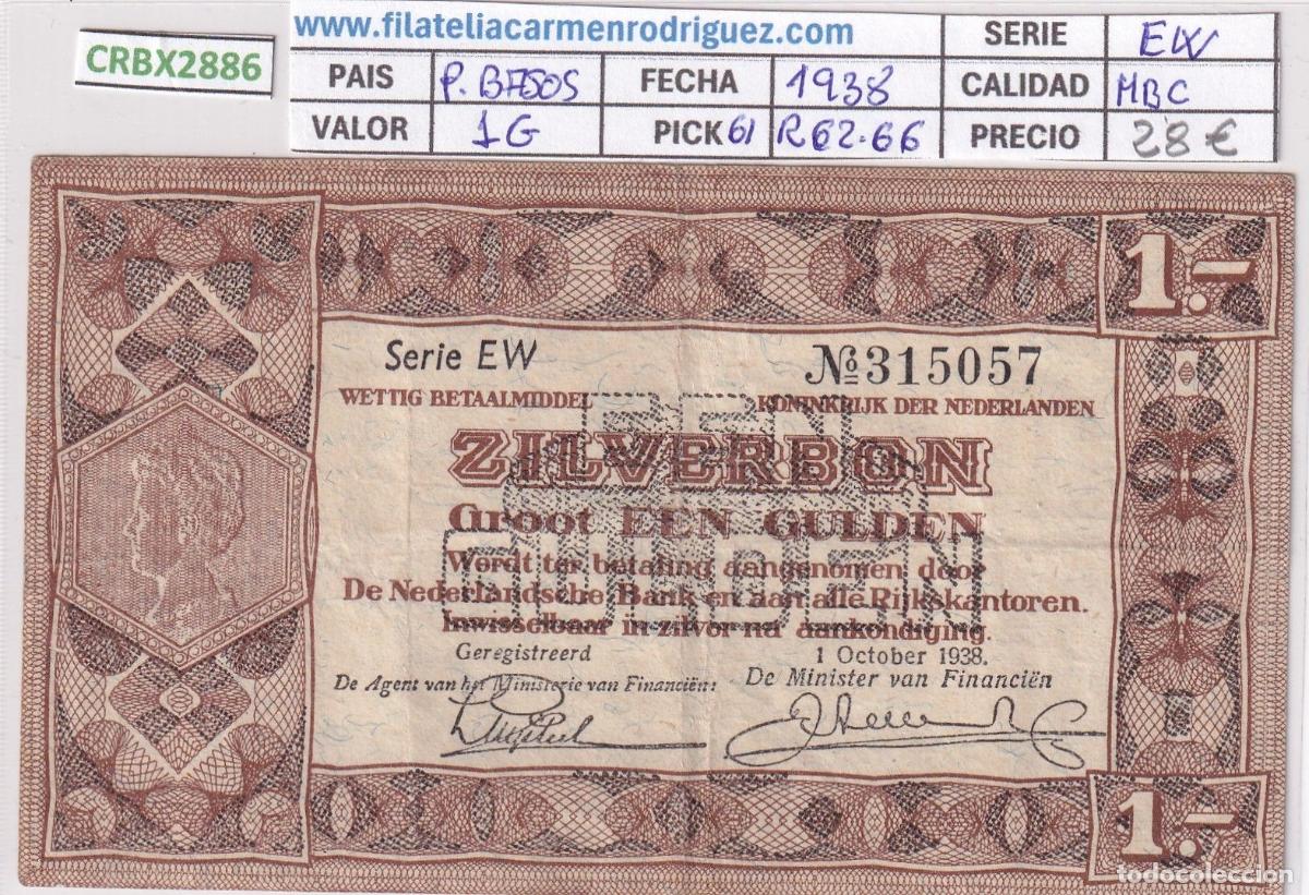 Internationale Banknoten: CRBX2886 BILLETE PAISES BAJOS 1 GULDEN 1938 P-61 MBC