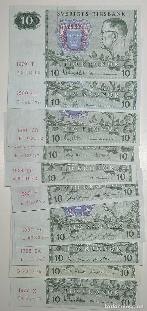 Internationale Banknoten: CRBX2771 LOTE 11 BILLETES SUECIA 10 KRONOR DIFERENTES FECHAS Y CALIDADES