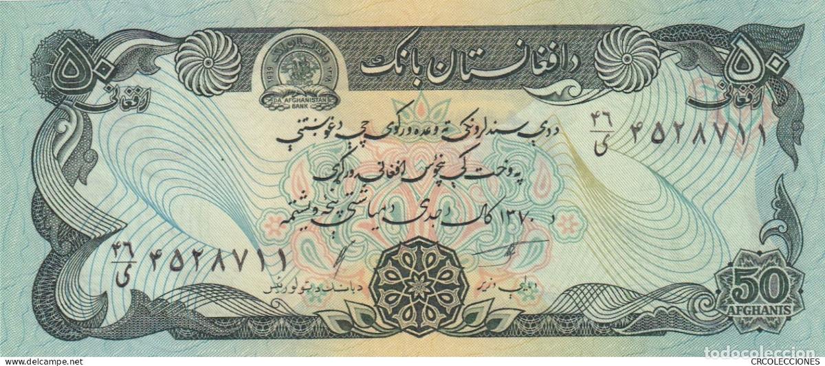 Internationale Banknoten: CRBX2891 BILLETE AFGANISTAN 50 AFGANIS SIN CIRCULAR