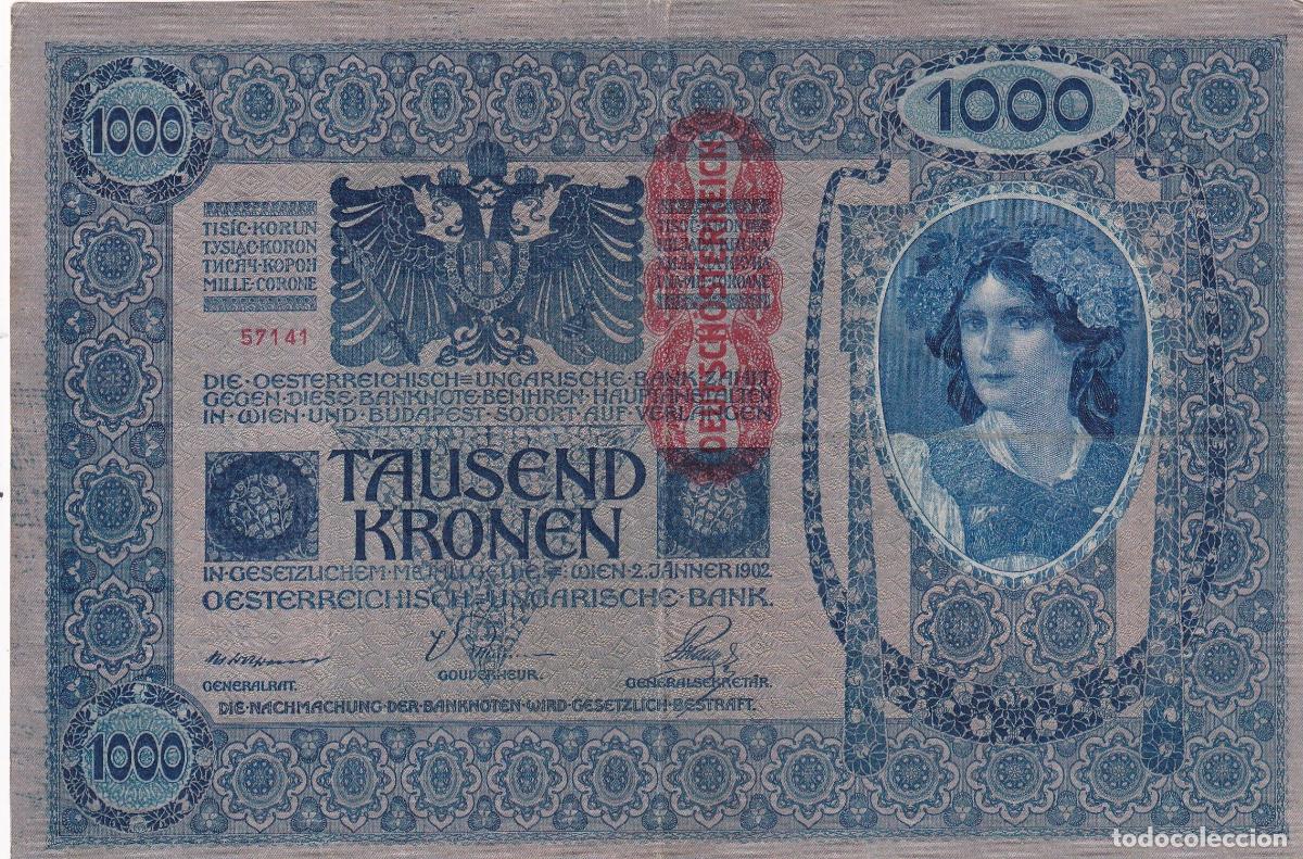 Banconote internazionali: CRBX2892 BILLETE ALEMANIA 1000 MARCOS 1902 CON RESELLO ROJO MBC