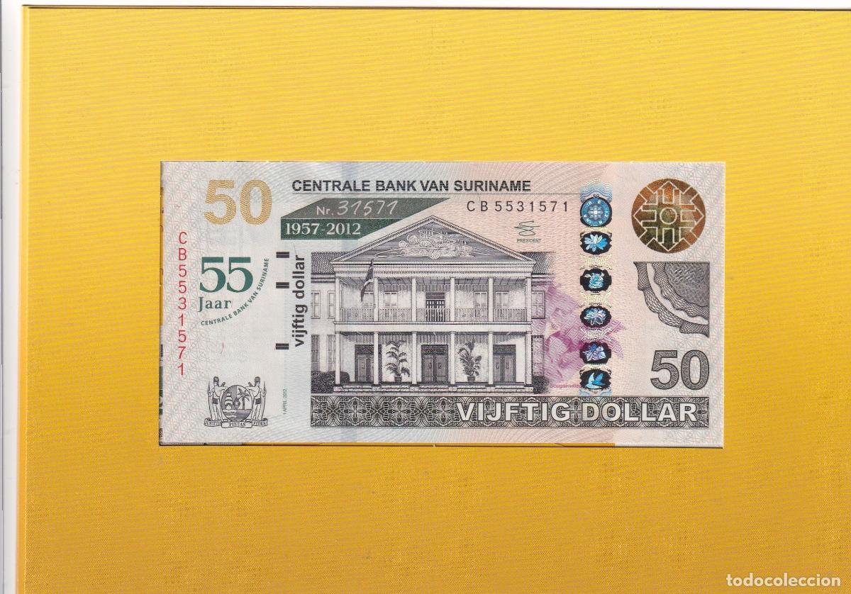 Banconote internazionali: CRBX2898 BILLETE EN FOLDER SURINAME 50 DOLARES 2012 SIN CIRCULAR