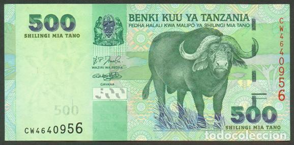 Notas Internacionais: TANZANIA. 500 shillings S/F(2003). Pick 35. Fauna.