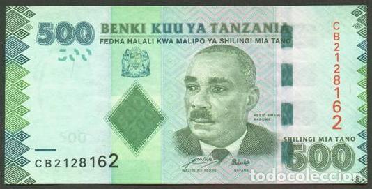 Notas Internacionais: TANZANIA. 500 shillings (2010).