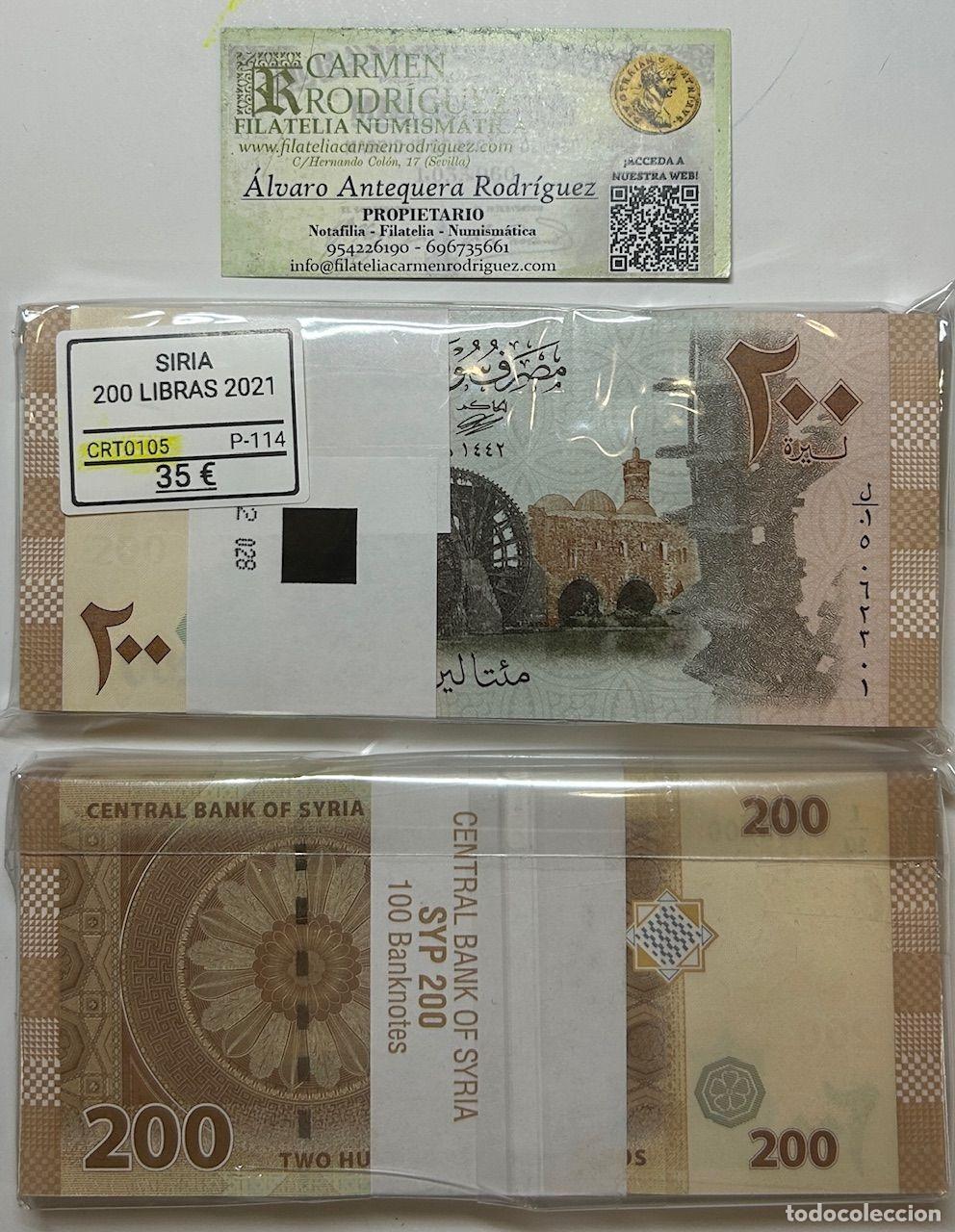 Banconote internazionali: CRT0105 TACO 100 BILLETES SIRIA 200 LIBRAS SIRIAS 2021 P-114