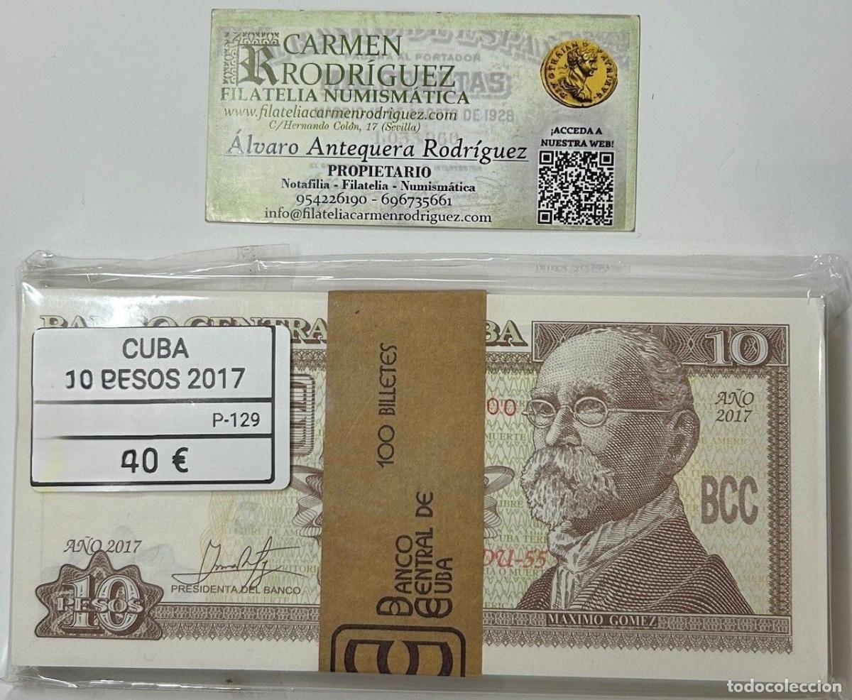 Banconote internazionali: CRT0009 TACO 100 BILLETES CUBA 10 PESOS 2017 P-129